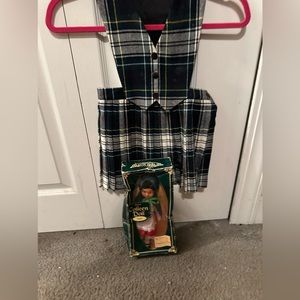 From Ireland, Irish little girls dress, wool- with Colleen Doll- Bridget